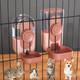 Rmnhptk Hanging Automatic Pet Food Water Dispenser 35Oz Rabbit Feeder For Cage Gravity Feeder Siphon Waterer Set For Rabbit Chinchilla Hedgehog Ferret Cat Puppy (Orange)