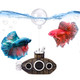 Sardvisa Floating Fish Tank Decoration Little Cute Retro Submarine Aquarium Decoration With Two Float Balls Resinous Fish Tank Accessorie Safe Fish Toy For Betta Cichlid Goldfish Shrimps Hermit Crabs