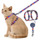Scenereal Adjustable Cat Harness And Leash Set With Airtag Holder Escape-Proof Design For Small To Large Cats Lightweight Soft Travel Harness Pink Strawberry