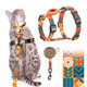 Scenereal Cat Harness And Leash Set Escape Proof With Airtag Holder Reflective Pet Harnesses For Walking Adjustable Kitty Vest Soft Harness Outdoor Indoor Cute Travel Boys Girls Small Large Cats