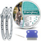 Shengkou Flea And Tick Collar For Cats - 12-Month Protection Crafted With Premium Plant Oils Waterproof Natural Safe For Kittens Includes Comb And Tweezers 13.8 In (2 Packs)