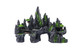 Siissapeksid Large Fish Tank Decorations - Mountain View Aquarium Ornament With Tree House Cave BridgeMountain E