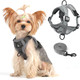 Skmeditec Cat Harness And Leash Set: D Escape Proof Vest With Lead For Large Cat Small Dog Puppy Walking Soft Jacket Reflective Strips Black (L)