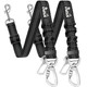 Slowton Dog Seatbelt 2 Pack Dog Seat Belt Car Leash Adjustable Elastic Bungee Buffer Heavy Duty Nylon Reflective Pet Safety Tether Connect To Dog Harness For Travel Riding In Vehicle (Daul Clip B)