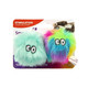 Smartykat (2 Count) Fuzzy Friends Plush Catnip Ball Cat Toys - Rainbow/Turquoise 2 Count