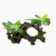 Smoothedo-Pets Fish Tank Decorations Aquarium Decor Ornaments Betta Silk Leaf Pad Hammock Artifical Driftwood Cave Goldfish Bowl Accessories (Type-H)