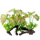 Smoothedo-Pets Aquarium Plant Fish Tank Decoration Small Plastic Artificial Plant Goldfish Fish Hide (Rainforest Leafs-Pink-Small-Set)