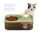Suertree Cat Fountain Water Bowl Stainless Steel 101Oz/3L Automatic Pet Water Fountain Dog Water Dispenser Cat Feeding Watering Supplies With 2 Filters For Cats Dogs Pets Green