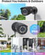 ZOSI 1080P Home Security Camera System, H.265+ 8CH 5MP Lite CCTV DVR Recorder with 1TB HDD and 4 x 1080P Weatherproof Surveillance Bullet Camera Outdoor Indoor, 80ft Night Vision, Motion Alerts