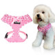 Superbuddy D Soft Mesh Dog Harness Super Breathable Lightweight Pet Harnesses For Puppy Dogs Outdoor Walking Pink Dog Harness And Dog Leash Set Packing -Medium