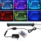Szminiled Submersible Aquarium Light Fish Tank Light With Air Bubble Hole Rgb Color Changing Brightness Adjustable Ip68 Waterproof Remote Control Led Light For Aquarium Fish Tank 20 Inch