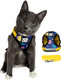 The Fat Cat Travel Cat Harness And Leash Set - Adjustable Fit Harness And Reflective Strap - Comfort Walking Vest For Kitten For Outdoor Walking Hiking (X-Small 90S Cat)