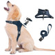 Tokcam Magnetic Puppy Harness And Leash With Quick Release Buckle Easy On & Off Faux Leather Easy Walk Dog Harness And Leash For Small Medium Large Sized Dogs For Training