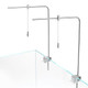 Totority Fish Tank Lighting Holder Bracket Support Aquarium Light Rack Led Light Lamp Aquarium Light Stand Kit Silver