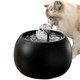 Uniqus Ceramic Cat Water Fountain -50Oz/1.5L Cat Fountain For Drinking- Pet Water Fountain For Cats Indoor - Automatic Water Dispenser Bowl - Cat Feeding & Watering Supplies For Small Dog Black