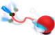 Uniqus Glowpounce Interactive Rolling Ball Toy For Indoor Cats & Small Dogs Motion-Activated Smart Moving Ball With Led Lights Rechargeable Automatic Play Toy For Cats Kittens & Puppies Red/Green
