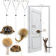 Urmyonly Cat Toys For Indoor CatsInteractive Door Hanging Cat Toys Attached With Catnip/Feathers/Birds/Mouse Toys For Cats/Kitten Toys(3 Pack)