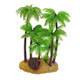 Uxcell Jardin Plastic Palm Tree Plant Underwater Aquarium Ornament 5.4-Inch Green/Brown