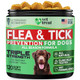 Vet Treat Flea And Tick Prevention For Dogs Chewables -Made In Usa- Natural Dog Flea And Tick Treatment - Oral Flea Pills - Vet Recommended Flea And Tick Chews - All Breeds & Sizes - 120 Soft Treats (Chicken)