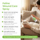 Vetenix Cat Wound Care Spray Feline Healing Aid Skin Repair For Cuts Sores & Abrasions Itch Relief For Irritated Cat Skin Hot Spot & Allergy Support Safe & Non-Toxic 3.38 Fl Oz