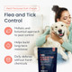 Vets Preferred Flea And Tick Prevention For Dogs Chewable - Daily Defense Without Harsh Chemicals - Immune Support & Antioxidant Protection - Beef Flavored - 90 Soft Chews