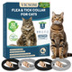 Vicsom 4 Pack Flea And Tick Collar For Cats 32 Months Treatment Prevention Waterproof Adjustable Kitten Collar Black Grey