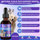 Weallin Flea And Tick Prevention Support For Cats And Dogs Natural Flea Treatment Drops With Multivitamin For Pets Oral Natural Supplement Flea And Tick Treatment Drops For All Breeds And Ages