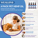 Weallin Hemp Oil For Dogs And Cats - Omega-3 6 9 Rich Organic Extract - Eases Pet Anxiety Pain Skin & Coat Health - Stress Relief Hip & Joint Support - Calming Treats (4 Pack)
