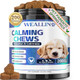 Weallin 200 Pcs Hemp Calming Chews For Dogs 200 Advanced Calming Treats For Dogs With Hemp Oil Melatonin Chamomile For Anxiety Relief Separation Stress Relief - Chicken Flavor