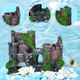 Wenqik Aquarium Decorations Large Resin Sunken Shipwreck Undersea Treasure Chest Ancient Castle Ruins Tunnel House Simulated Artificial Water Plants Fish Shrimp Cave Hide For Fish Tank Safe