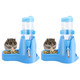 Wontee 3 In 1 Hamster Water Bottle Small Pet Automatic Water Dispenser With Food Container Base Hideout For Dwarf Hamster Mice Gerbils 2 Pack (Pink 125Ml)