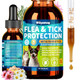 Woyamay Flea Defense + Probiotic Support Drops Natural Flea And Tick Prevention For Dogs And Cats Cat & Dog Flea Treatment & Probiotics Drop Dual-Function Flea Prevention Drops Chicken Flavor