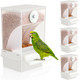 Yaomiao 4 Pcs No Mess Small Bird Feeders Automatic Parakeet Water Dispenser Clear Quail Feeder And Watered Cage Accessories For Small And Medium Parakeet Cockatiel Canary(Water DispenserMulticolor)