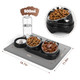 Yecercan Cat Food And Water Bowl Set Stainless Steel Raised Cat Bowls With Automatic Water Bottle & Waterproof Mat For Cats/Puppies 3 In 1 Pet Feeding Station For Wet/Dry Food Black