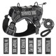 Yimeis Service Dog Tactical Vest Harness And Leash Set Medium Sized Dog Emotional Support- Tactical Dog Harness Training Collar With Name (Pink M)