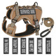 Yimeis Service Dog Tactical Vest Harness And Leash Set Medium Sized Dog Emotional Support- Tactical Dog Harness Training Collar With Name (Pink M)