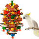 Yixund Bird Toys Parrot Toys For Large BirdsNatural Corn Cob And Loofah Slices Bird Chew Toys For African Grey Parrots Macaws Cockatoos Parrot And Other Small And Medium-Sized Parrot (Colorful)