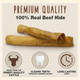 Cadet Premium Grade Beef Hide for Dogs, Rawhide Long Lasting Dog Chews, Chips, Curls & Rolls for Small/Medium/Large Dogs
