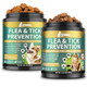Yotango Natural Flea & Tick Support Chews For Cats & Dogs 2-Pack Bundle For Natural Flea Prevention & Skin Health 400 Chews Total Safe & Effective Plant-Based Formula For All Breeds