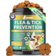 Yotango Flea And Tick Prevention For Dogs Chewable 200 Soft Treats Natural Dog Flea And Tick Treatment Chewable Oral Flea Supplement Chews Skin & Coat Support For Dogs Puppies - All Breeds & Ages