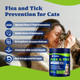 Yoyobay Flea And Tick Prevention For Cats - 200 Soft Chews Natural Cat Flea Treatment Salmon & Blueberry Flavor - Flea Treatment For Cats Cat Oral Flea Immune Support Supplement (200 Chews)