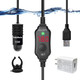 Yukihalu Submersible Aquarium Heater 100W 150W 200W Adjustable Mini Fish Tank Heater Small Size Overheating Protection External Controller Used For 0.5-40 Gallons(100W)