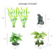 Yzhzom Fish Tank Decorations Set - Aquarium Buddha Statue Decorations Plastic Plants Set Betta Fish Tank Accessories