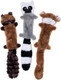 Zippypaws Skinny Peltz - No Stuffing Dog Toy Pack To Keep Them Busy For Medium And Large Dogs Squeaky Pet Toys Unstuffed Chew Toys Soft Plush Variety Pack Fox Raccoon And Squirrel - 18"