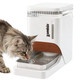 Zomisia Gravity Cat Water Dispenser 6L With Stainless Steel Bowl Automatic Water Bowl Dispenser For Cats 1.6 Gallon Pet Waterer 100% Bpa White