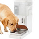 Zomisia Gravity Cat Water Dispenser 6L With Stainless Steel Bowl Automatic Water Bowl Dispenser For Cats 1.6 Gallon Pet Waterer 100% Bpa White