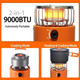 2 in 1 Portable Propane Heater & Stove Pro with Fireproof Gloves for Ice Fishing Backpacking Hiking Hunting Survival Emergency