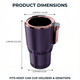 2-in -1 Smart Car Cup Holder Drinks Cooler and Warmer Beverage Chilling or Heating LED Temperature Display Touchscreen Control for RV Road Trip Commuting(12V 36W, Purple)