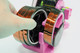 Enskatec Heat Tape Dispenser Sublimation with Compartment Slots Semi Automatic Multiple Roll Cut 1" & 3" Core Double Reel Cores Sublimation for Heat Transfer Tape Pink
