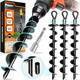 PAMAZY [Premium] 4 Pack Ground Anchors with Power Nut Driver Drill Bit, Ground Anchors Screw in, Swing Set Anchors, Trampoline Anchors High Wind Heavy Duty for Camping Tents, Car Ports, Swing Sets, Canopies